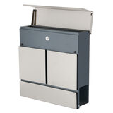 Cut out image of letterbox with open top on white background