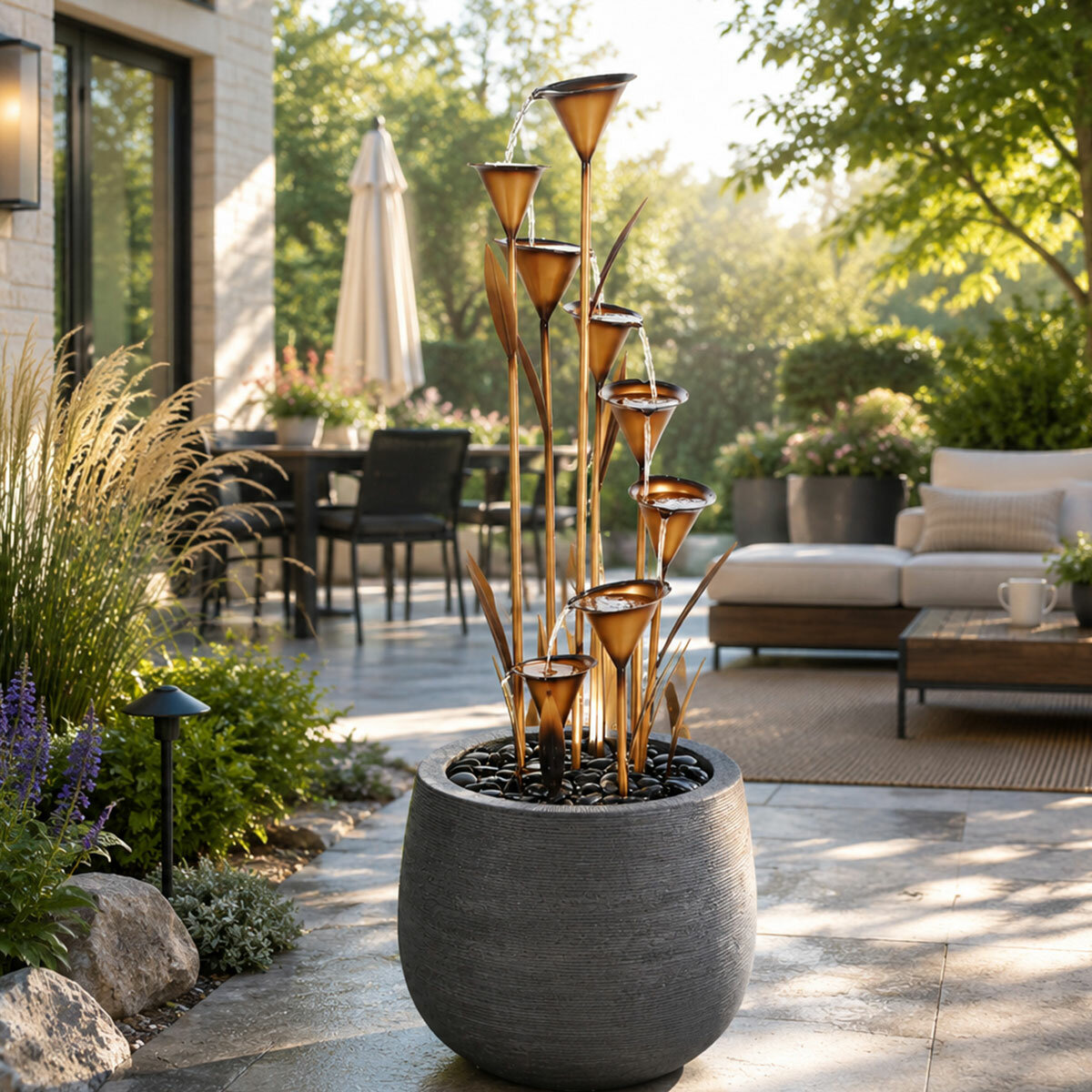 55" (139cm) Cascading Calla Lilly Fountain