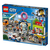 Boxed side image of the lego donut shop opening