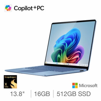 Microsoft Surface Laptop 7 Copilot+ PC, Snapdragon X Elite, 16GB RAM, 512GB SSD, 13.8 Inch Laptop, ZGP-00064