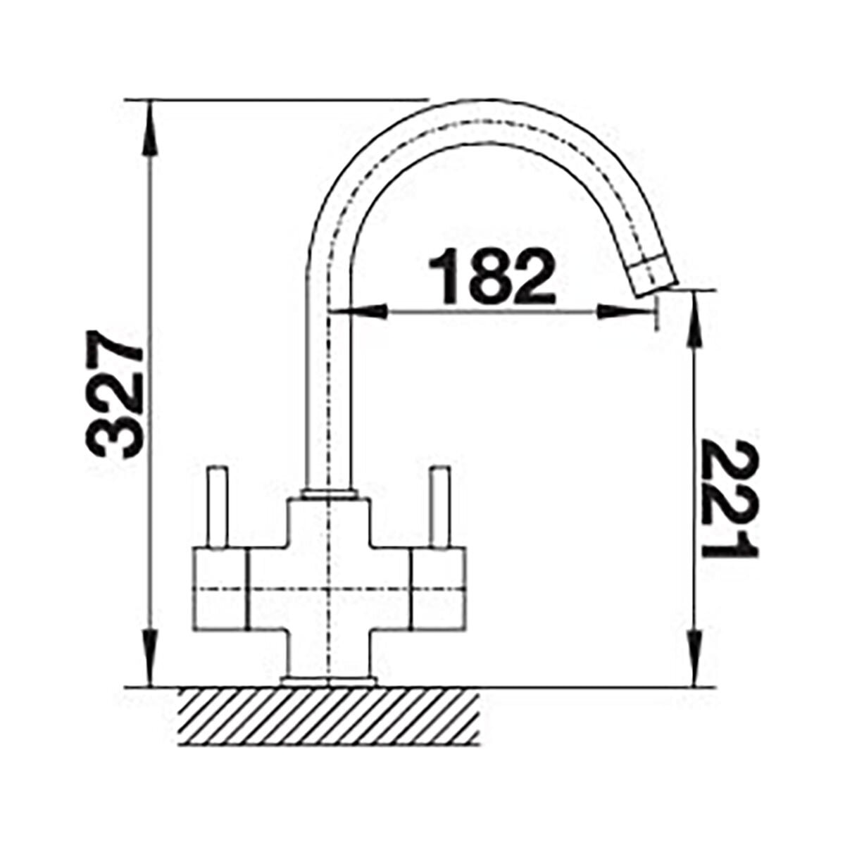 Technical Drawing of Blanco Tap