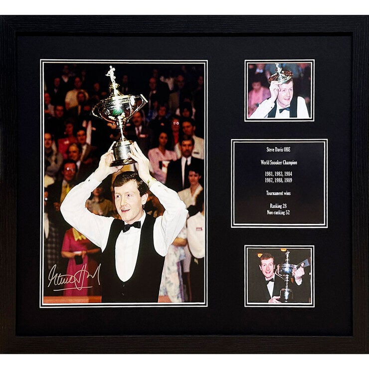 Steve Davis Signed Framed Snooker Photo Steve Davis Signed Framed Snooker Photo