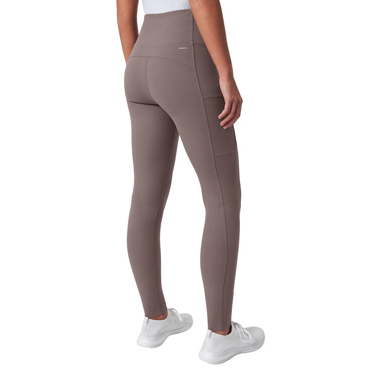 Mondetta Ladies Ribbed Cargo Tight in Brown