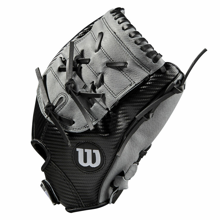 Studio image of the Wilson A360 12inch Senior Gloves from the side
