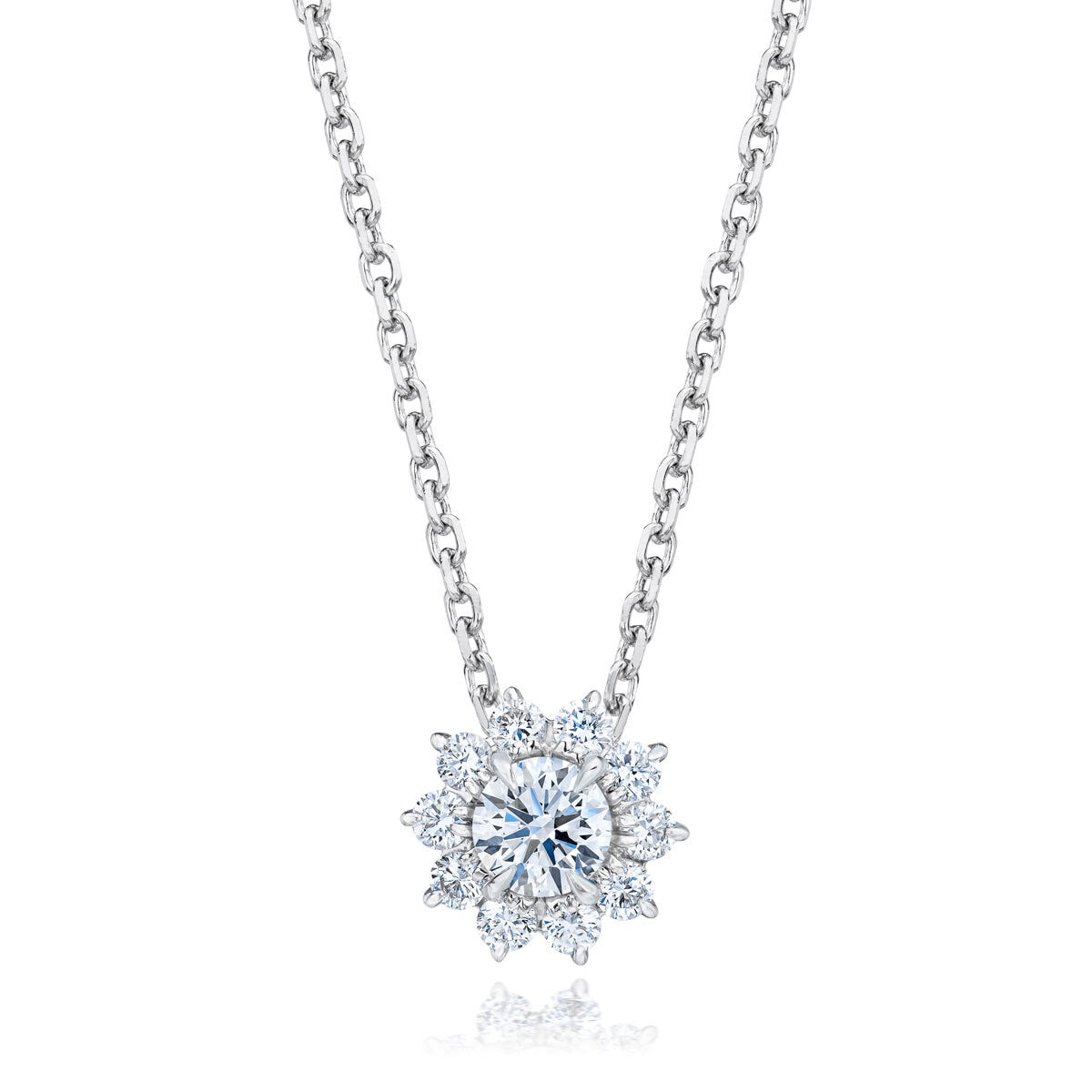 0.50ctw Round Brilliant Diamond Pendant, 14ct White Gold