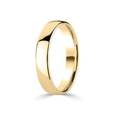 4.0mm Basic Light Court Wedding band. 18ct Yellow Gold
