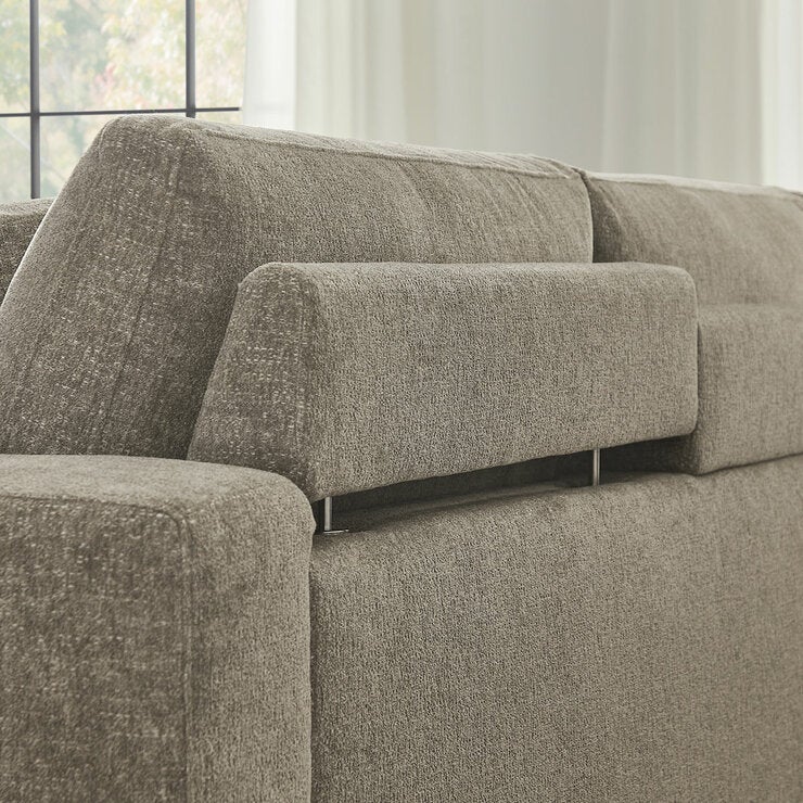 Aiden & Ivy Hawthorne Brown Fabric 4 Piece Corner Sofa
