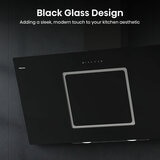 Hisense Hi6 CH10IN14BBUK 100cm Chimney Cooker Hood, A Rated in Black Glass