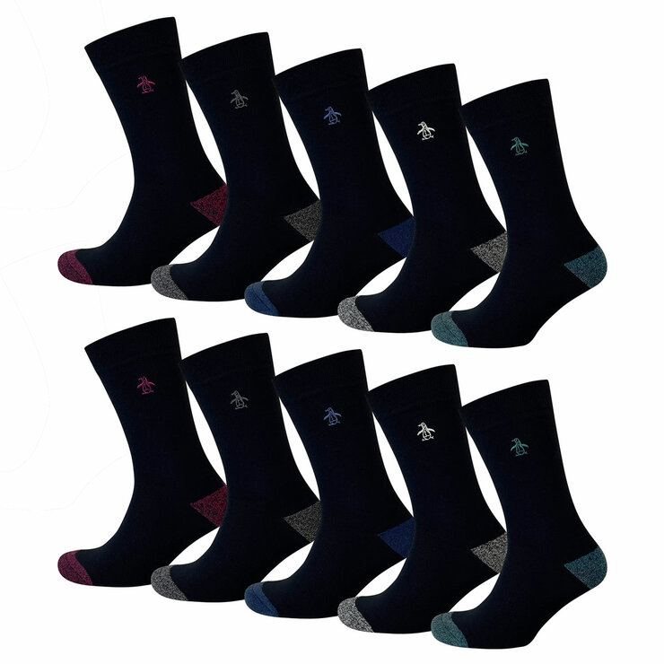 Penguin Men's Premium Organic Cotton Socks, 10 Pack