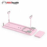 Studio image of the MAXhealth Portable Pilates Reformer in pink