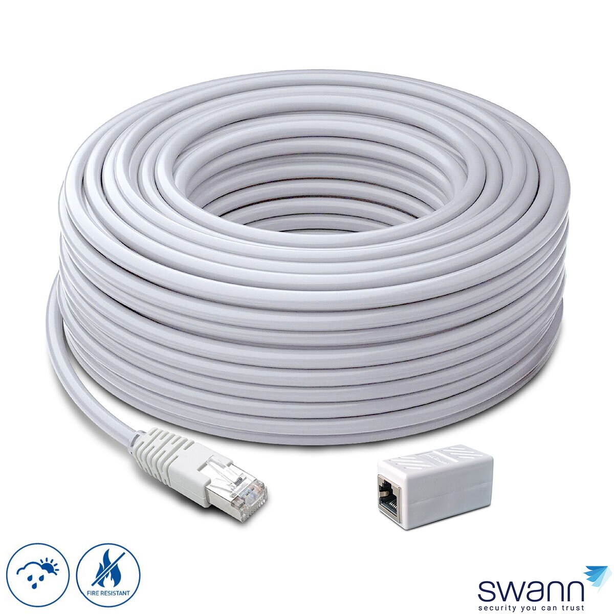Swann 60m/200ft Network Extension Cable, SWNHD-60MCAT5E-GL