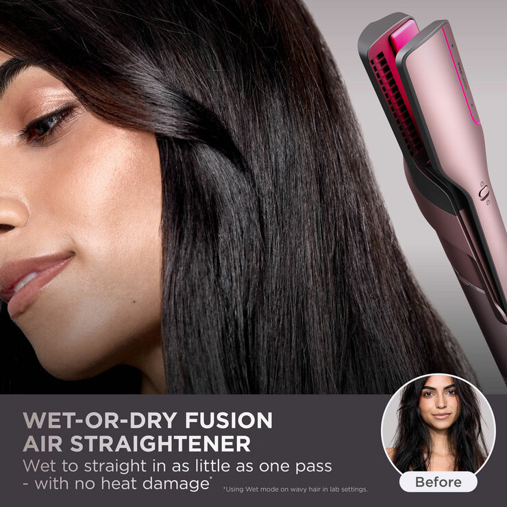 Lifestyle image of Shark FlexFusion 4 in 1 Air Styler used on a model before and after