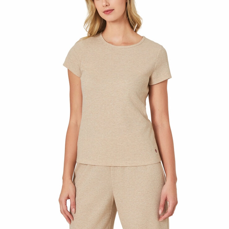 Well & Calm Ladies 3 Piece Waffle Lounge Set in Brown, Medium