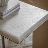 Gallery Moderna White Faux Travertine Sofa Table