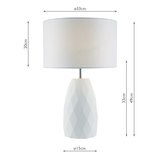 Line Drawing of Dar Ciara Table Lamp