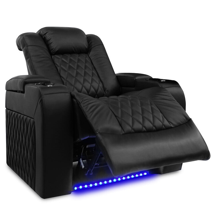 Valencia Home Theatre Seating Tuscany Single Chair, Black Valencia Home Theatre Seating Tuscany Single Chair, Black