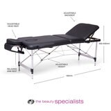 Dezac Professional Massage Chair with dimensions