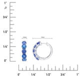4mm Tanzanite Hoop Earrings, 14k White Gold