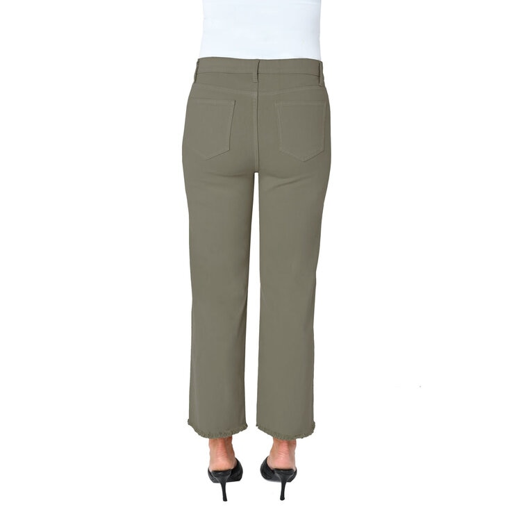 Briggs Ladies Twill Wide Leg Pant in Green