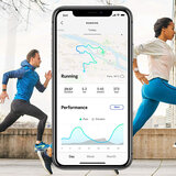 Lifestyle image of Withings Move ECG Smartwatch in Blue and app