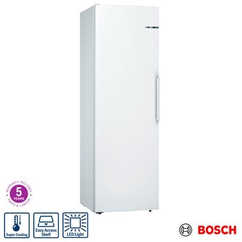 Bosch Series 4 KSV36VWEPG Upright Fridge, E Rated in White