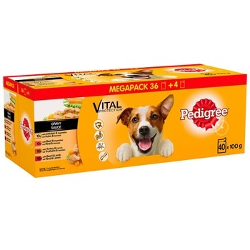 Pedigree Variety Pouch in Gravy, 40 x 100g