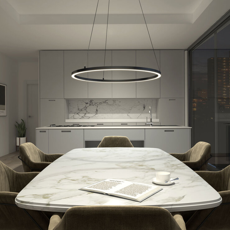 Artika Novato RGBW 28" (71cm) 240V Pendant in Black