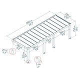 Palram Canopia Helsinki 9ft 10" x 28ft 3" (3m x 8.6m) Cedar Wood Patio Cover