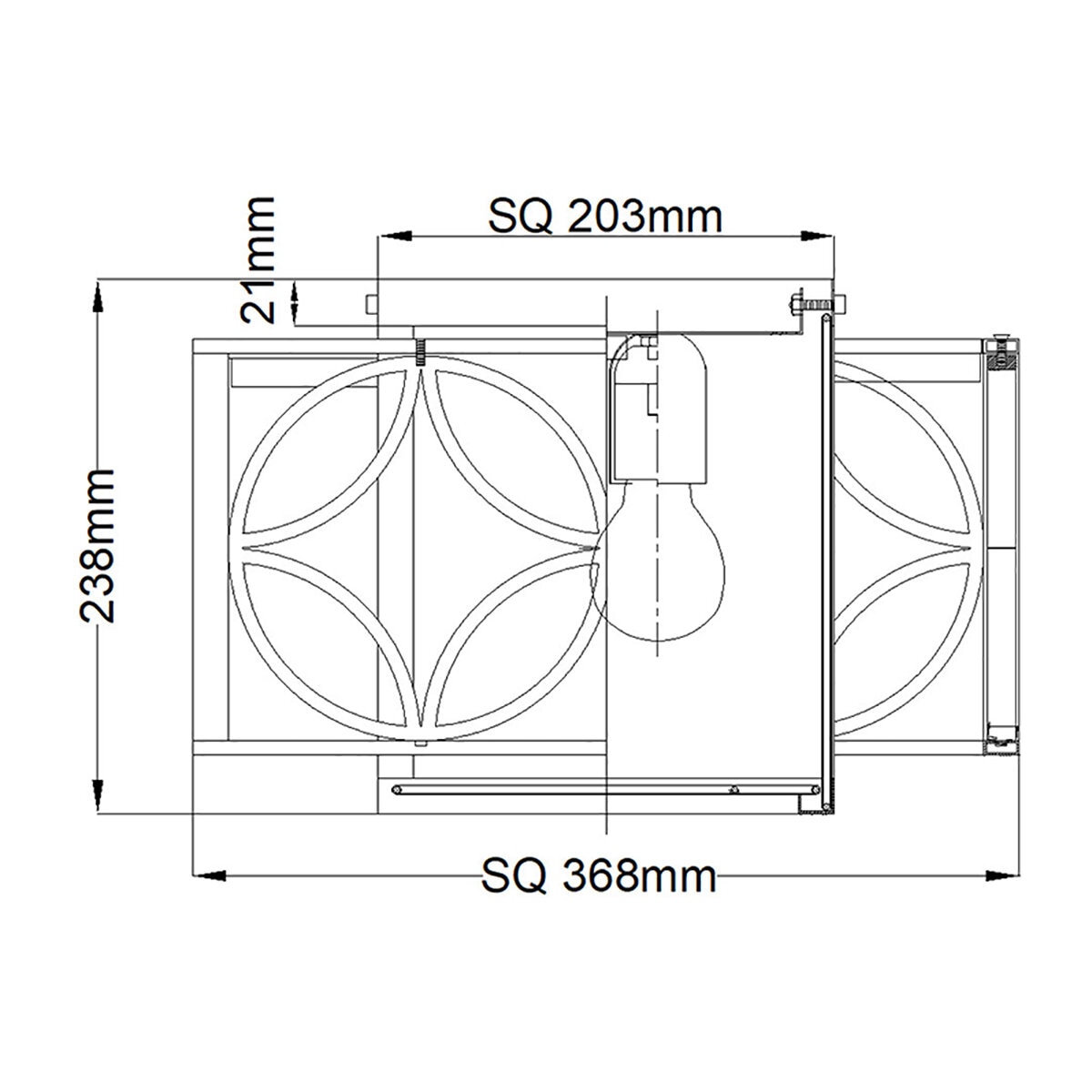 Feiss Remy 2 Light Flush Ceiling Light