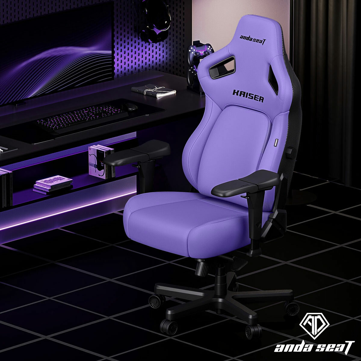 Andaseat Kaiser 4 Chair, Purple - Lifestyle