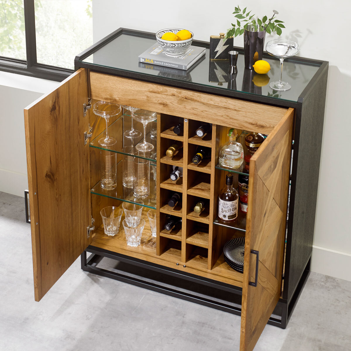 Bentley Designs Greenwich LED Drinks Cabinet Costco UK