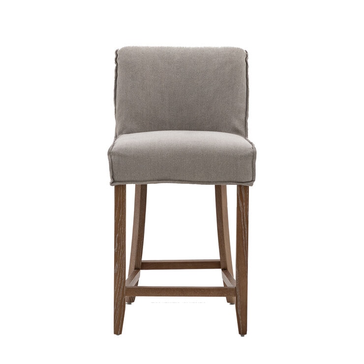 Tarnby Grey Linen Barstool 2pk