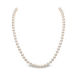Cultured Freshwater White Pearl Necklace, 18ct White Gold