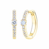 0.20ctw Round Brilliant Cut Diamond Hoop Earrings, 14ct Yellow Gold 0.20ctw Round Brilliant Cut Diamond Hoop Earrings, 14ct Yellow Gold