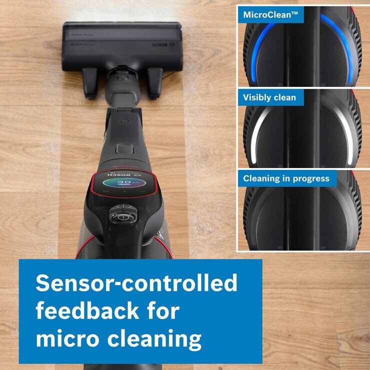 Lifestyle image showing sensor controlled feedback for micro cleaning Lifestyle image showing sensor controlled feedback for micro cleaning
