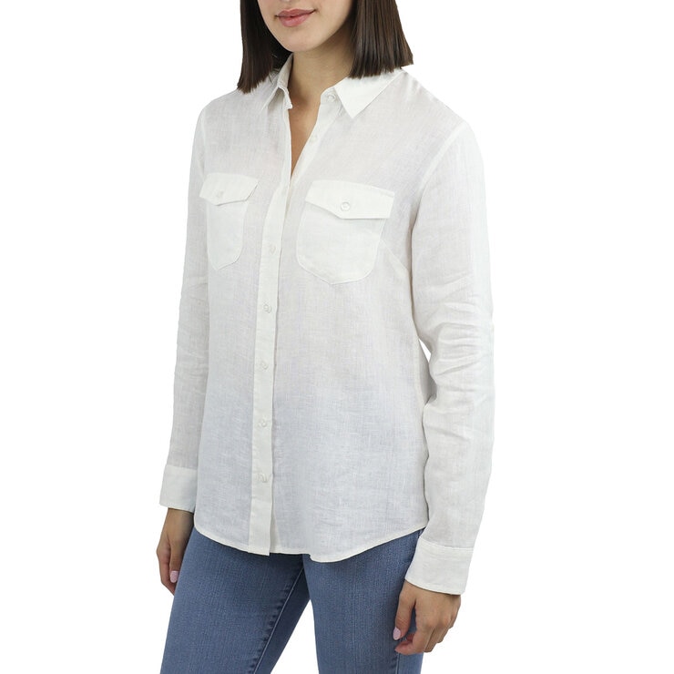 Jachs Ladies Linen Long Sleeve Shirt Jachs Ladies Linen Long Sleeve Shirt