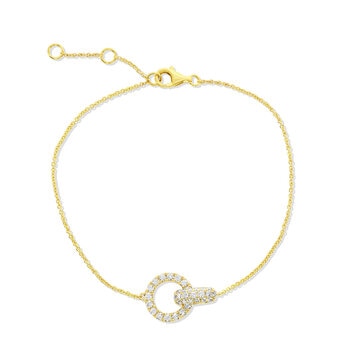 0.50ctw Round Brilliant Cut Diamond Bracelet, 14ct Yellow Gold