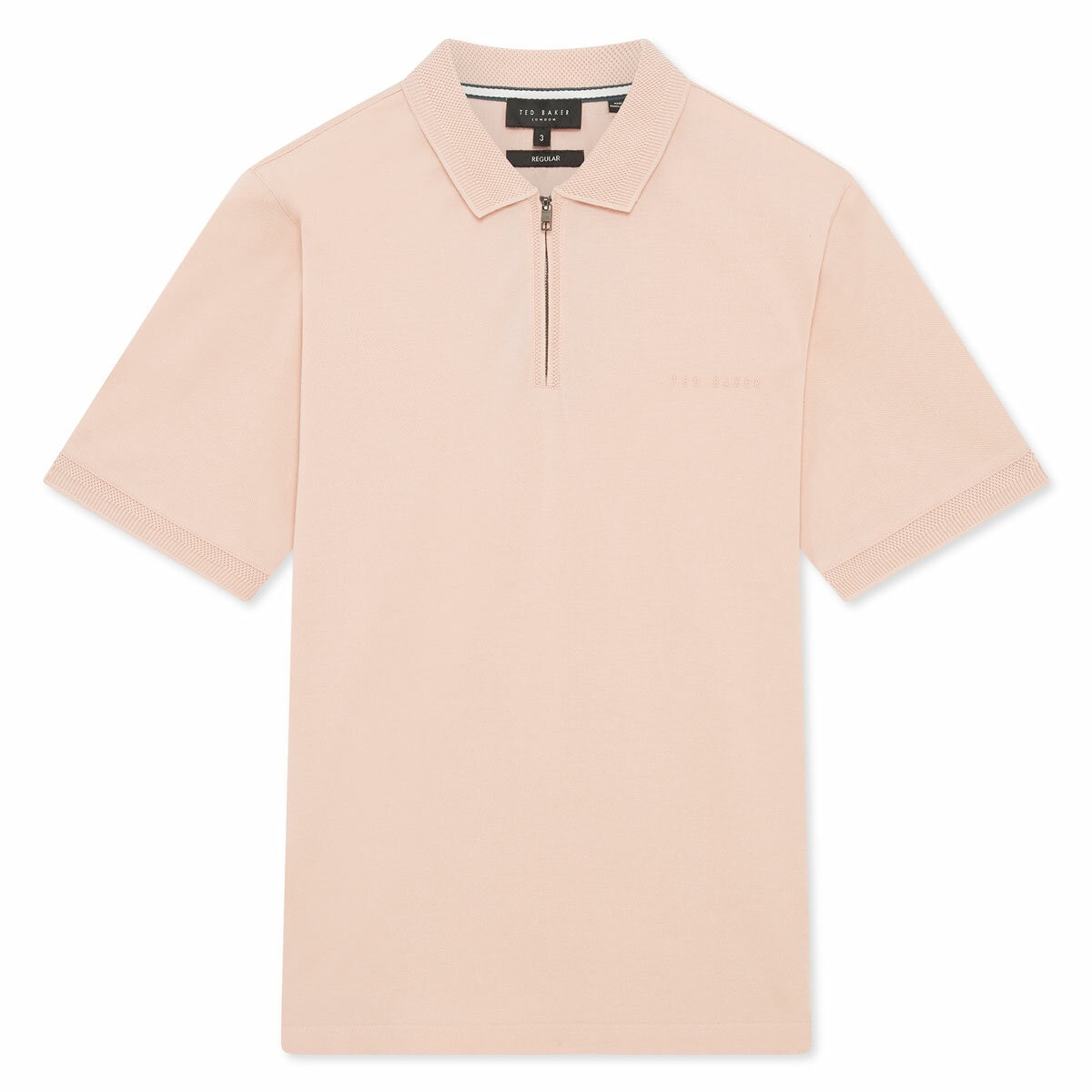 Ted Baker Men's Cyrile Zip Polo Shirt in Rose
