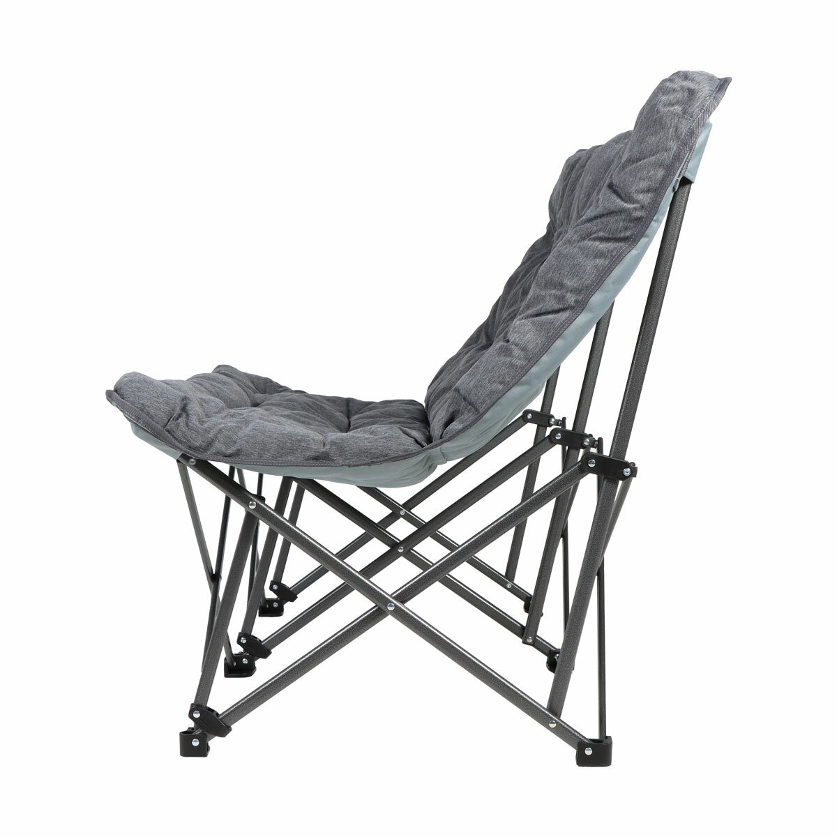 Studio image showing the side view of the chair