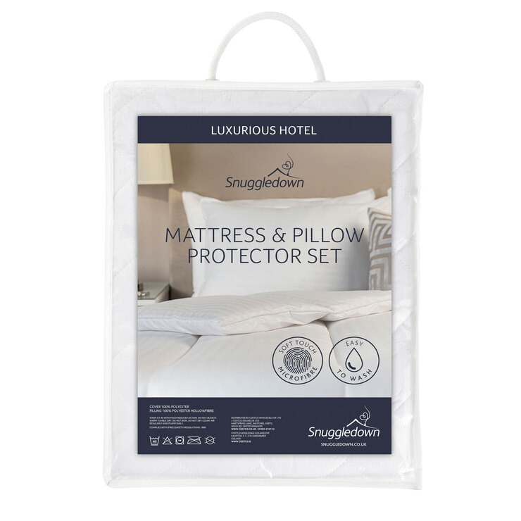 Snuggledown Luxurious Hotel Mattress Pillow Protector Set, King Size