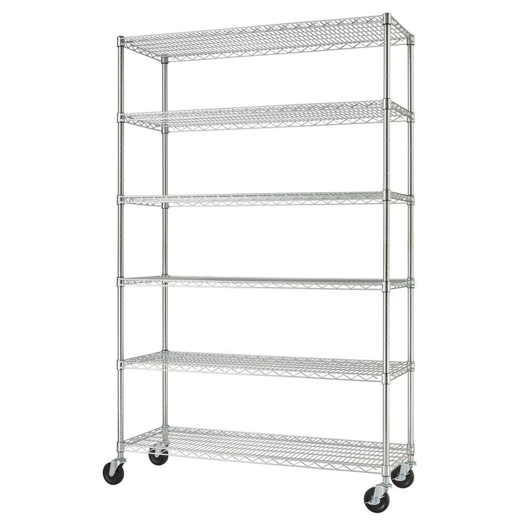 TRINITY EcoStorage™ 6-Tier Chrome Storage Unit with Casters