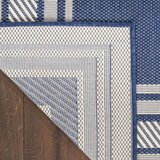 Nourison Horizon Border Indoor / Outdoor Rug in 2 Sizes, Navy