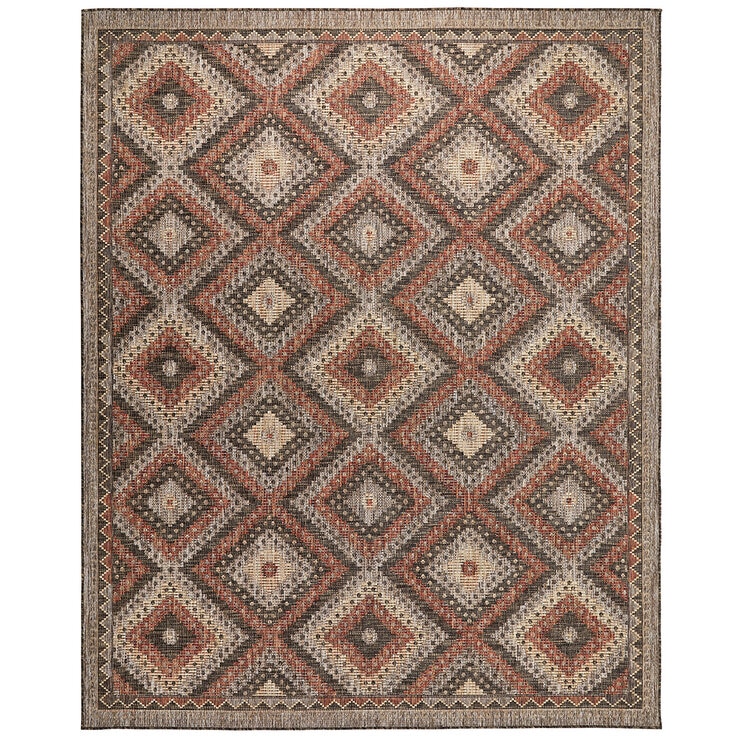 Concept Looms Sumac Brown Rust Indoor Outdoor Rug, in 3 Sizes Concept Looms Sumac Brown Rust Indoor Outdoor Rug, in 3 Sizes
