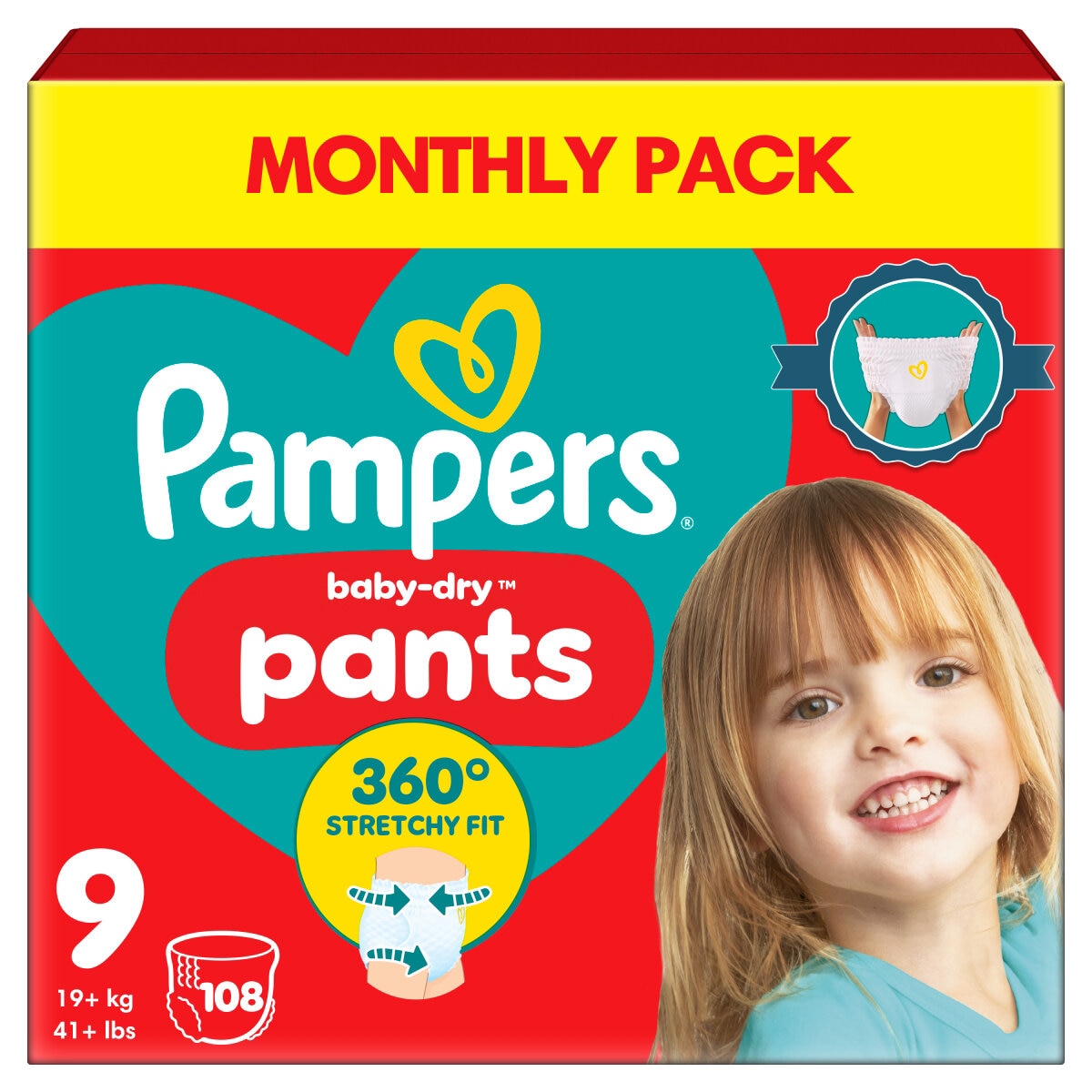 image of pampers baby dry pants size 9