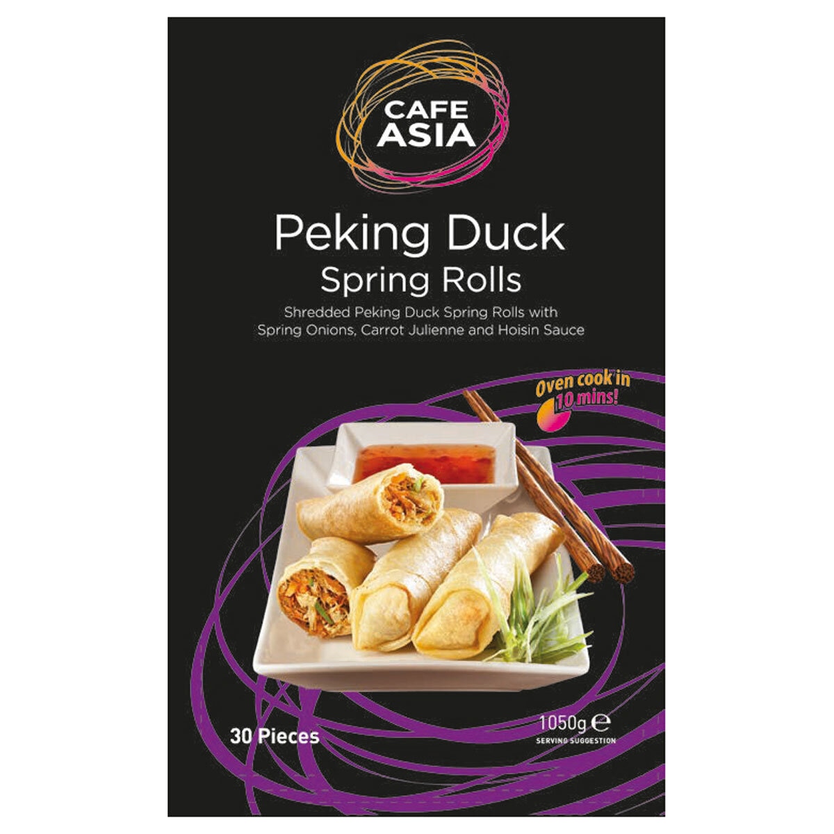 Pack Of café Asia duck spring rolls
