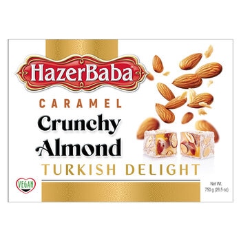 HazerBaba Turkish Delight Caramel & Almond, 750g