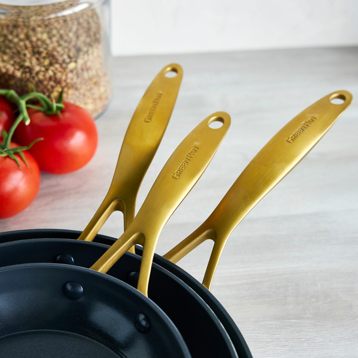 GreenPan Jewel Ceramic Frying Pan Set, 3 Piece in 3 Colours