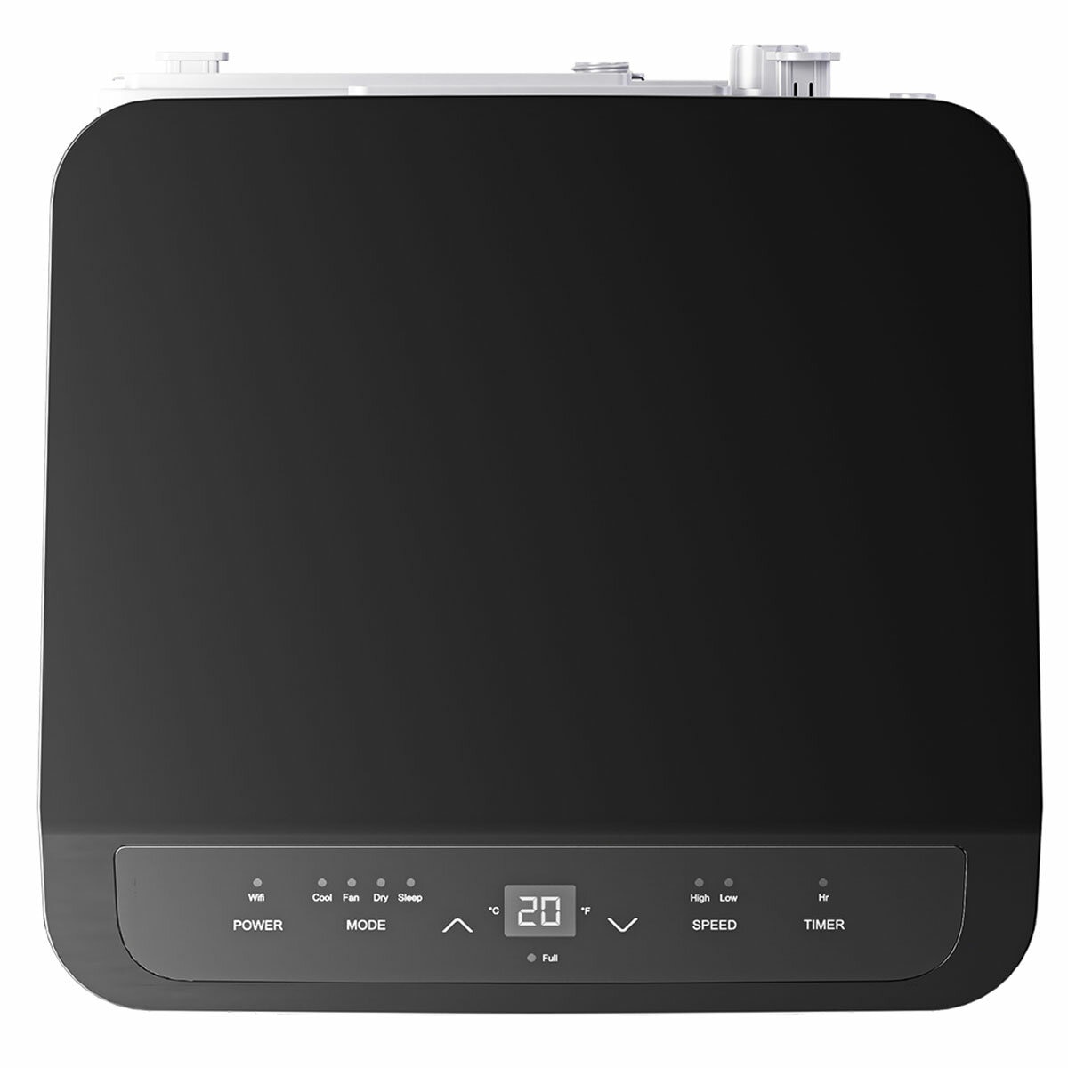 Top profile of portable air conditioner Top profile of portable air conditioner