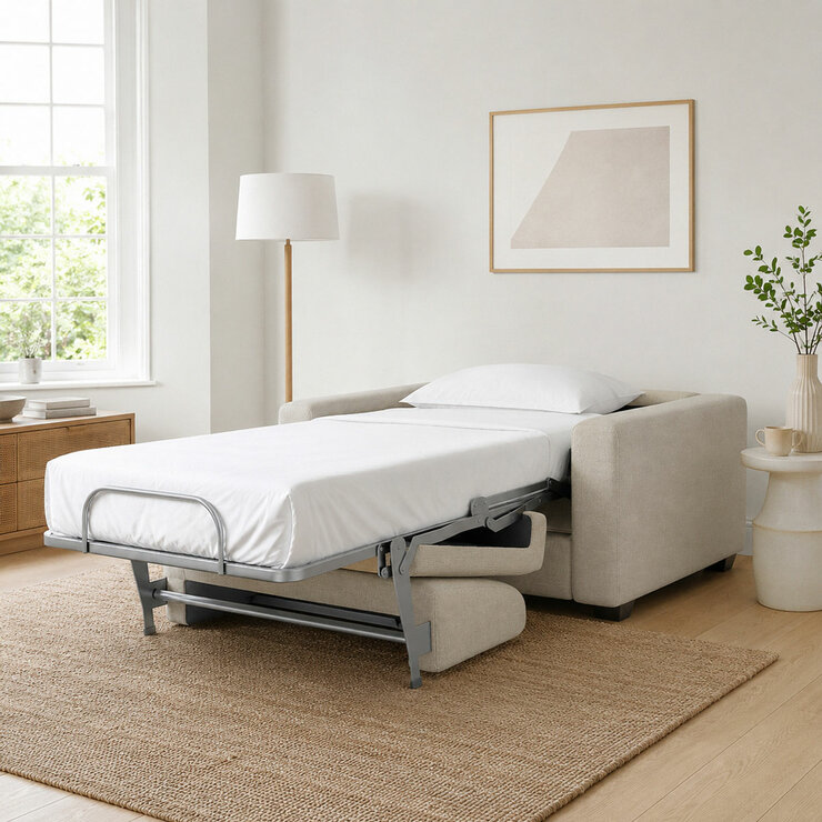Lucas Natural Fabric Snuggler Sofa Bed Lucas Natural Fabric Snuggler Sofa Bed