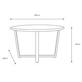 Gallery Moderna White Faux Travertine Coffee Table